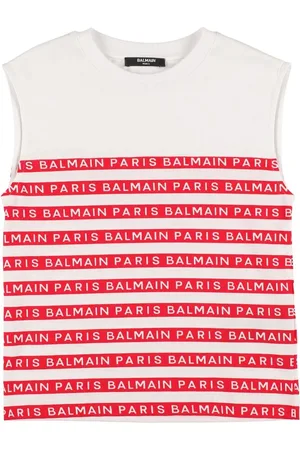 Balmain Camiseta De Jersey De Algodón Orgánico