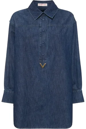 VALENTINO Vestido Camisero Corto De Denim