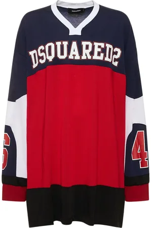 Dsquared2 Vestido De Jersey De Algodón Con Logo