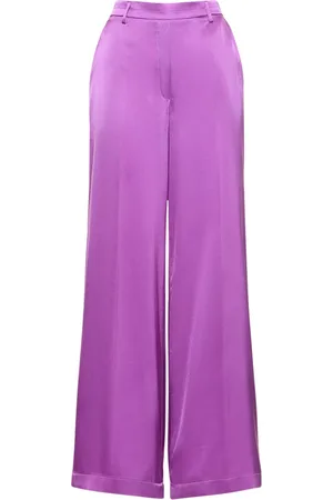 FORTE FORTE Pantalones Anchos De Satén De Seda