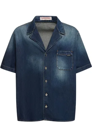 VALENTINO Camisa De Denim Con Manga Corta