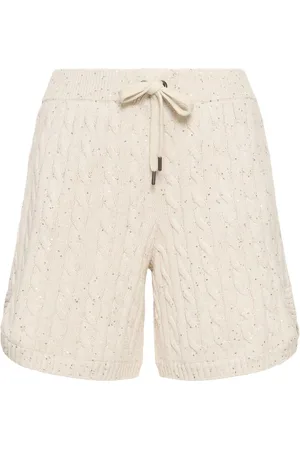 Brunello Cucinelli Shorts De Punto Grueso De Algodón