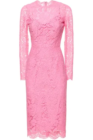Dolce & Gabbana Vestido Midi De Encaje Stretch