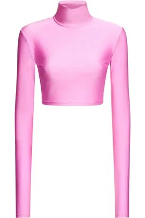The Andamane Top Corto De Lycra Con Cuello Vuelto