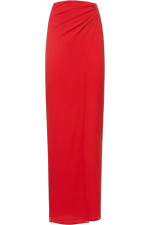 The Andamane Falda Midi De Seda Stretch