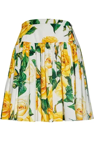 Dolce & Gabbana Minifalda Plisada De Popelina De Algodón