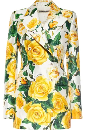 Dolce & Gabbana Chaqueta De Satén Con Estampado
