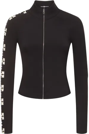 Tory Burch Top Corto De Techno Con Media Cremallera