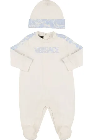 VERSACE Pelele Y Gorrito De Algodón Jersey Con Manga Larga