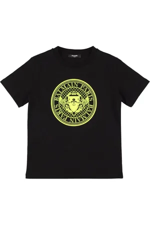 Balmain Camiseta De Jersey De Algodón Estampada