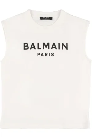 Balmain Tank Top De Algodón Jersey