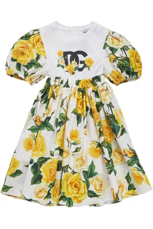 Dolce & Gabbana Vestido De Algodón Con Estampado