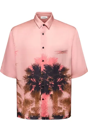 LANEUS Camisa De Viscosa Estampada Con Manga Corta