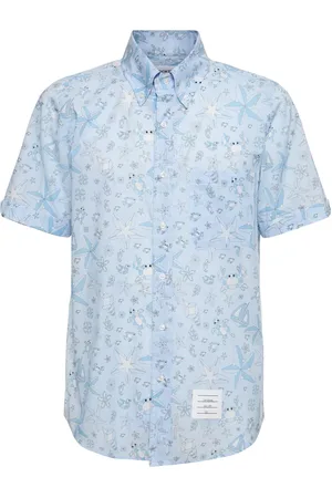 Thom Browne Camisa De Algodón Con Manga Corta