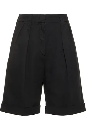 Aspesi Shorts De Gabardina De Algodón