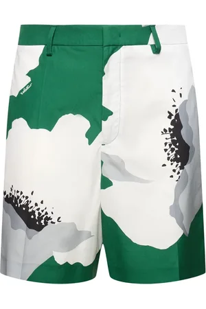 VALENTINO Shorts De Algodón Con Estampado