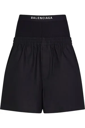 Balenciaga Shorts Bóxer De Popelina De Algodón