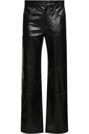 Marine Serre Pantalones Anchos De Piel
