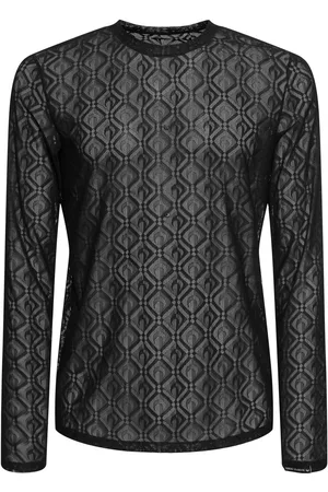Marine Serre Camiseta De Malla Con Jacquard