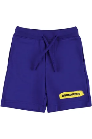 Dsquared2 Shorts De Algodón Con Logo Estampado