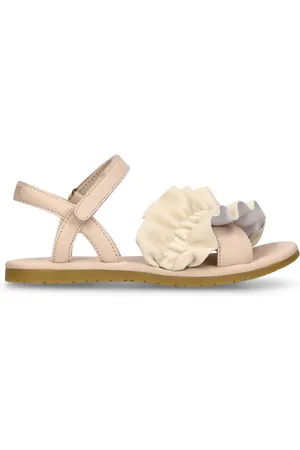 Donsje Sandalias De Piel Con Volantes