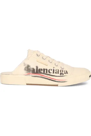 Balenciaga Mules De Algodón Con Logo 20mm