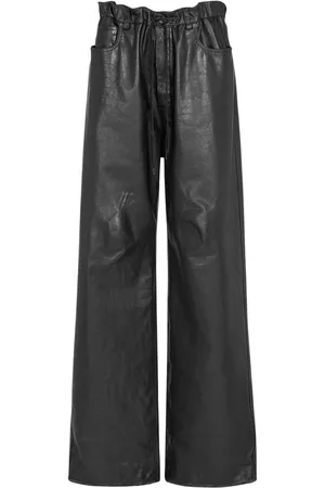 Balenciaga Pantalones Baggy De Piel