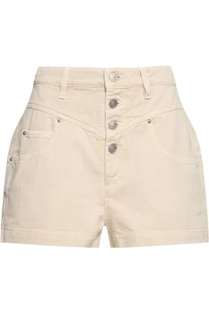 Marant Etoile Shorts De Algodón Con Cintura Alta