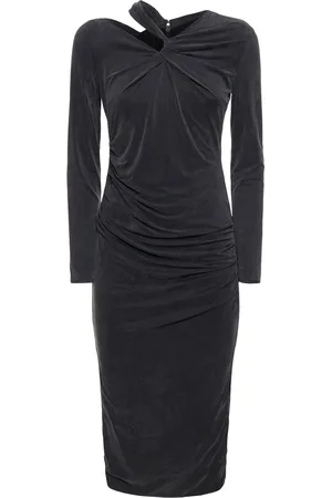 Giorgio Armani Vestido Midi De Jersey De Manga Larga