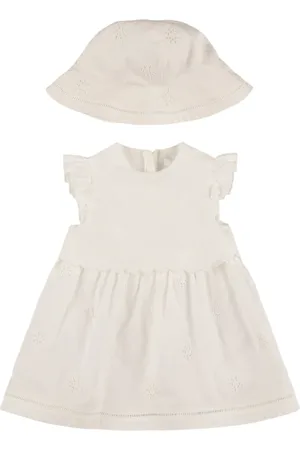 Chloé Vestido Y Sombrero De Algodón Popelina