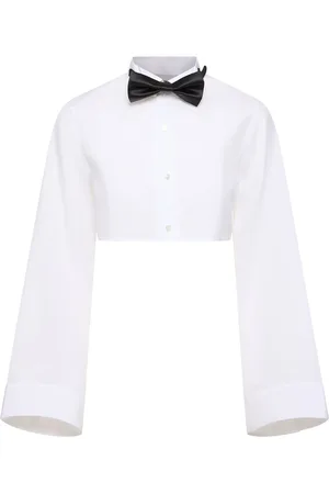 NOIR KEI NINOMIYA Camisa De Algodón Con Pajarita De Satén