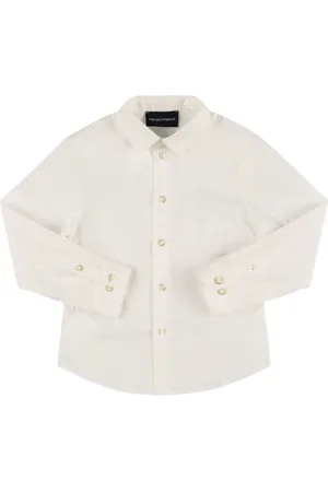 Emporio Armani Camisa De Popelina De Algodón