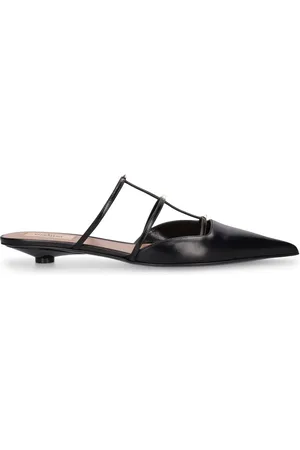 VALENTINO GARAVANI Zapatos Mules De Piel 20mm