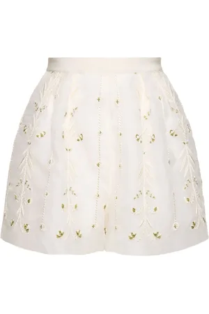 Giambattista Valli Shorts De Seda Bordada