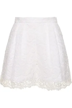 Giambattista Valli Shorts De Algodón Con Encaje