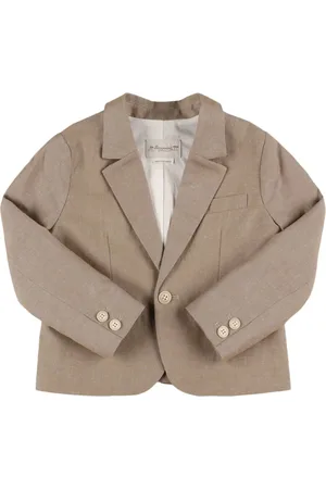 BONPOINT Blazer De Lino Y Algodón