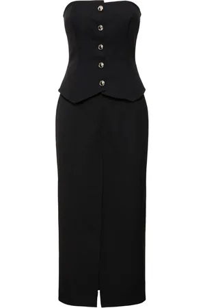 Alessandra Rich Vestido Bustier De Lana