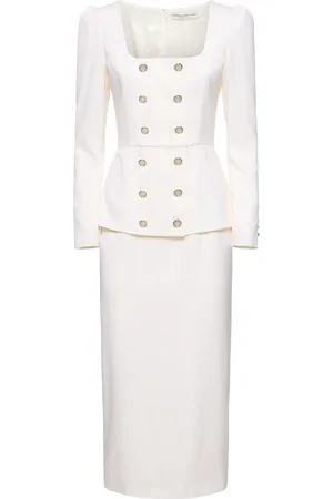 Alessandra Rich Vestido Cruzado De Lana