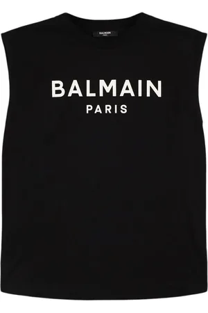 Balmain Tank Top De Algodón Jersey