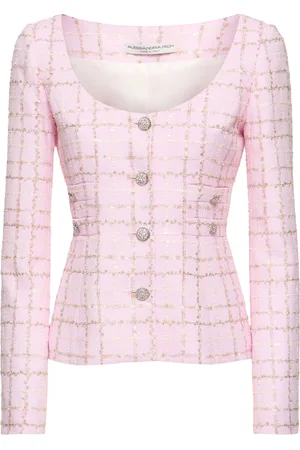 Alessandra Rich Chaqueta De Tweed Con Lentejuelas