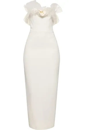 Alessandra Rich Vestido De Cady Con Volantes