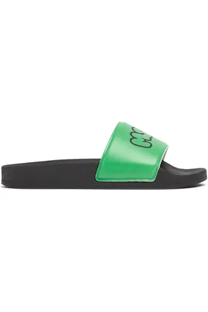 Msgm Sandalias Planas De Goma Con Logo