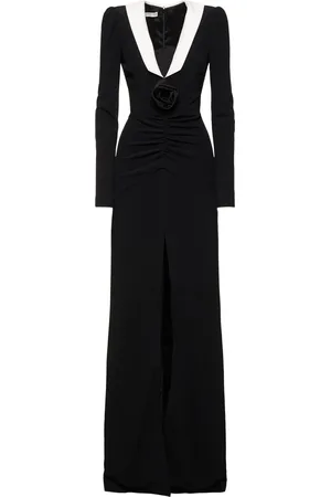 Alessandra Rich Vestido De Cady Con Rosa