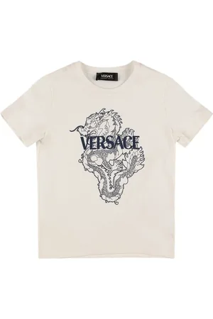 VERSACE Camiseta De Algodón Jersey Estampado