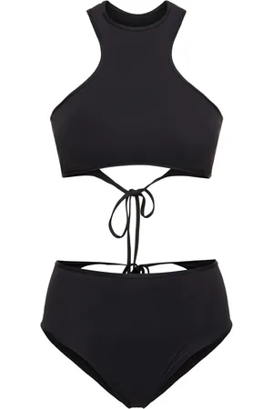 The Attico Bikini Halter De Jersey Con Aberturas