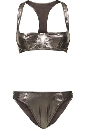 The Attico Bikini De Lycra Metalizada