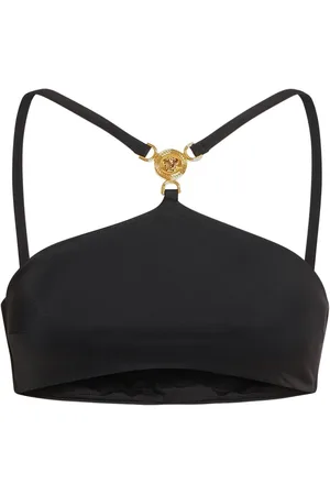 VERSACE Top De Bikini De Lycra Con Cuello Halter