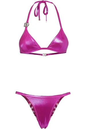 Dolce & Gabbana Bikini Triangular De Jersey Laminado