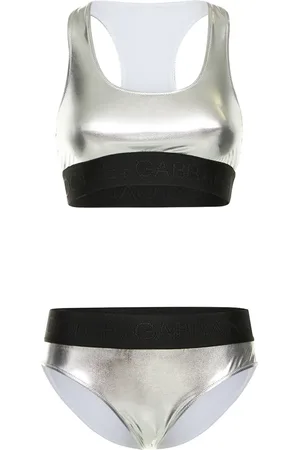 Dolce & Gabbana Set De Bikini De Jersey Laminado