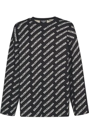 Balenciaga Suéter De Punto De Algodón Con Logo